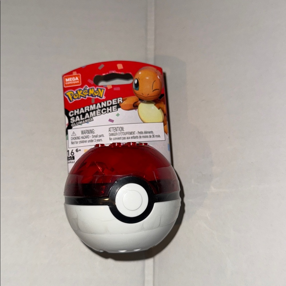 Pokemon Mega Construx Charmander Red and White Poké Ball